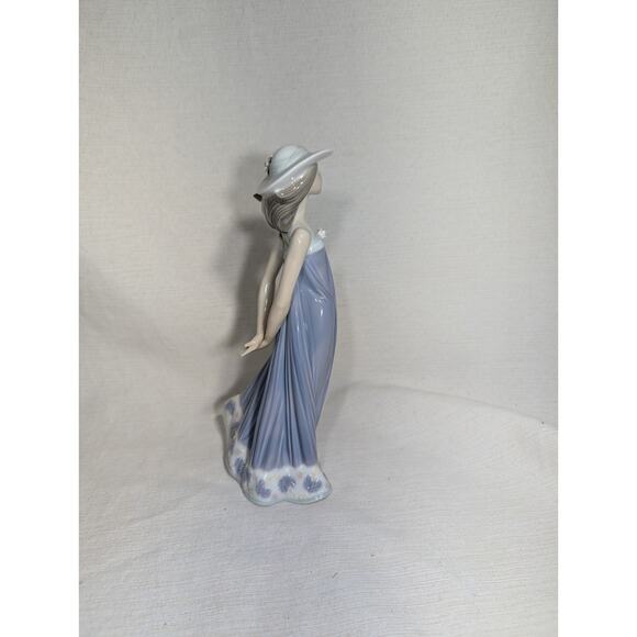 LLADRO Susan Young Girl With Straw Hat 5644 Spain Porcelain Vtg Figurine Mint - Picture 2 of 7